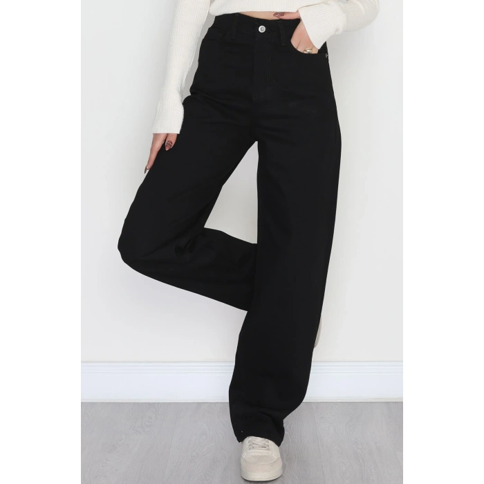 Tokalı Baggy Kot Pantolon Siyah - 31558.2088.