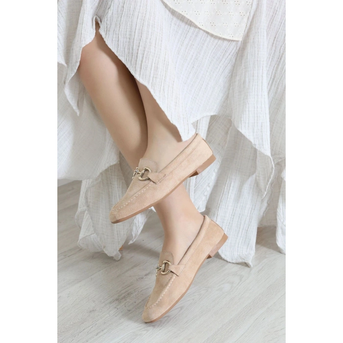 Tokalı Loafer Babet Süetdeve - 193.1846.