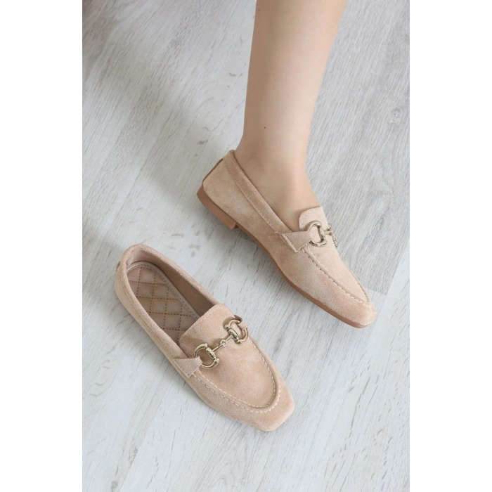 Tokalı Loafer Babet Süetdeve - 193.1846.