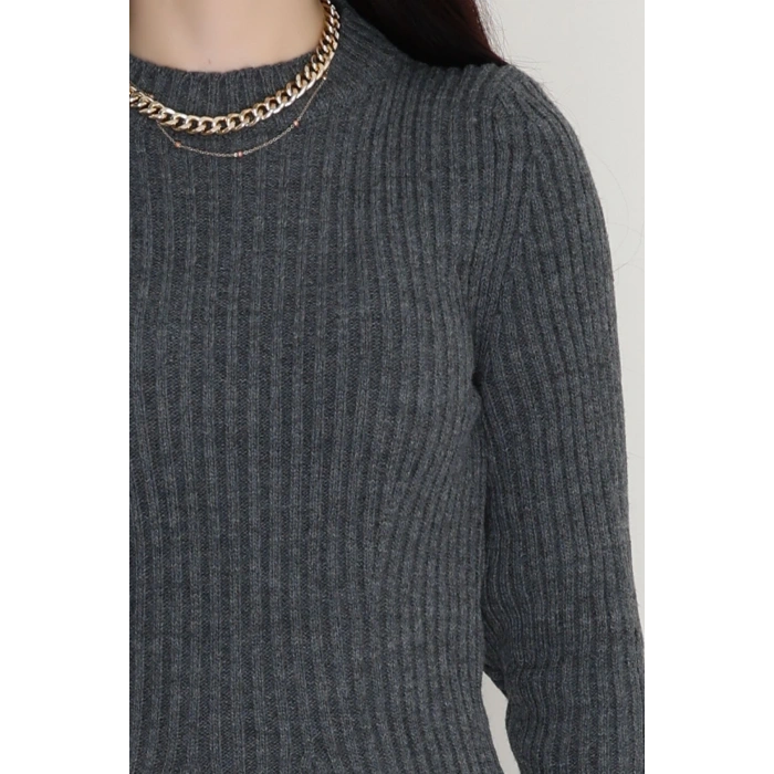 Triko Elbise Antrasit - 1907.1247.