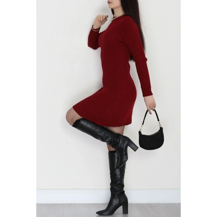 Triko Elbise Bordo - 1907.1247.