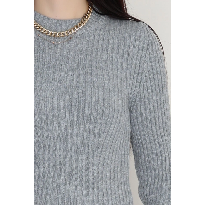 Triko Elbise Gri - 1907.1247.