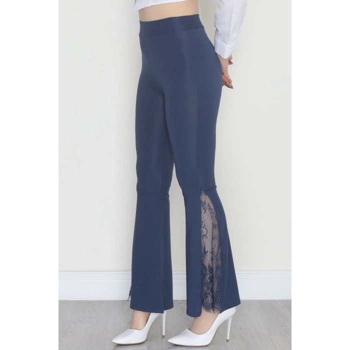 Tüllü İspanyol Paça Tayt İndigo - 50886.1905.