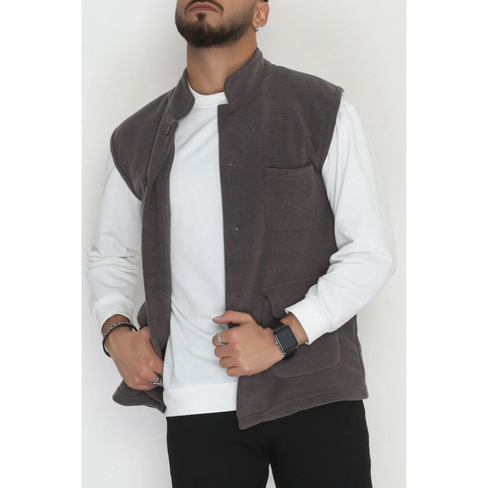 Tüylenmeyen Erkek Polar Yelek Antrasit - 42598.1937.