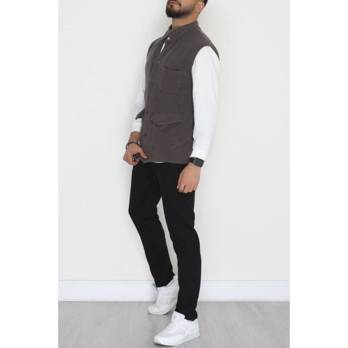 Tüylenmeyen Erkek Polar Yelek Antrasit - 42598.1937.