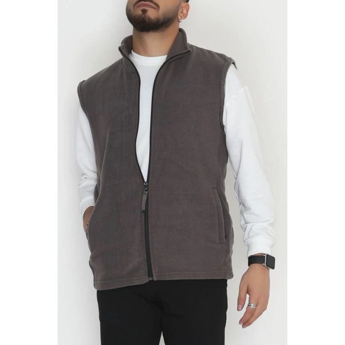 Tüylenmeyen Erkek Polar Yelek Antrasit - 42599.1937.