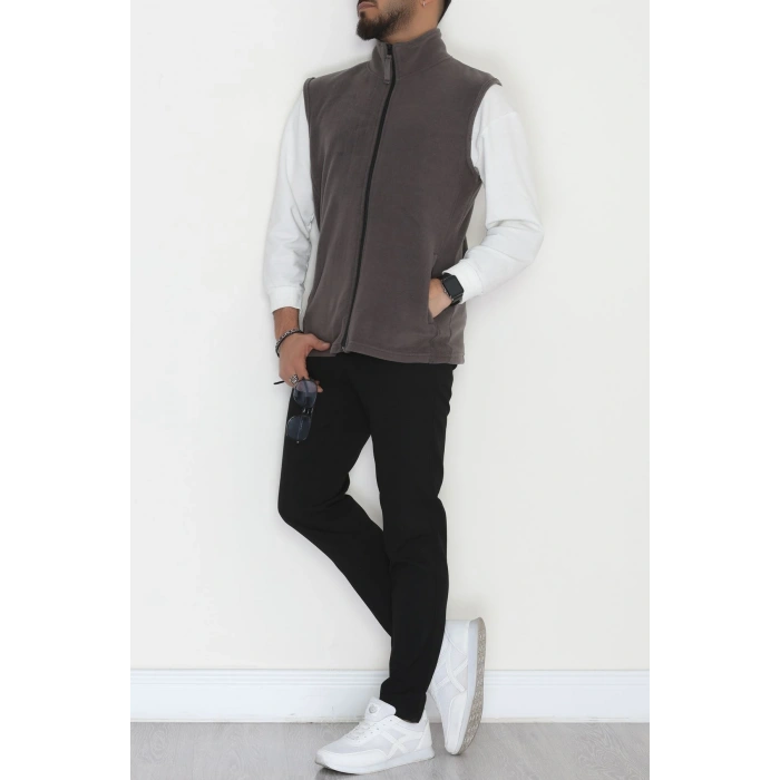 Tüylenmeyen Erkek Polar Yelek Antrasit - 42599.1937.