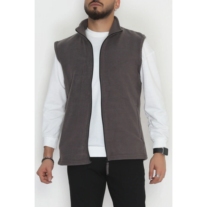 Tüylenmeyen Erkek Polar Yelek Antrasit - 42599.1937.