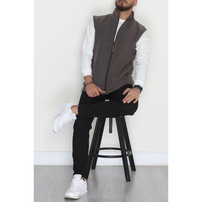 Tüylenmeyen Erkek Polar Yelek Antrasit - 42599.1937.