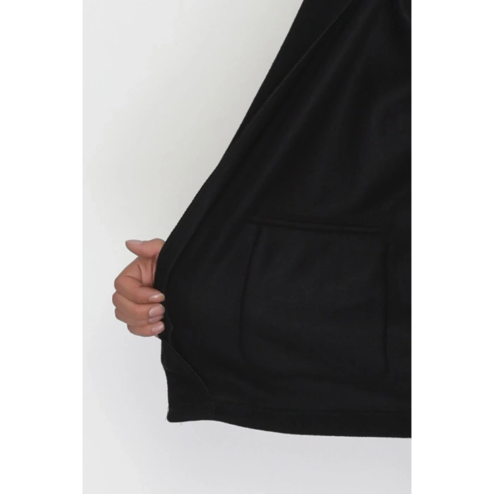 Tüylenmeyen Erkek Polar Yelek Siyah - 42598.1937.