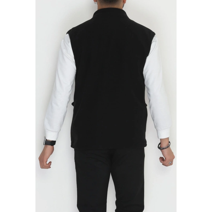 Tüylenmeyen Erkek Polar Yelek Siyah - 42598.1937.
