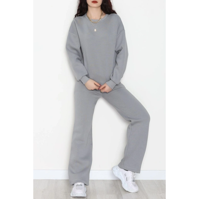 Üç İplik Eşofman Takımı Füme - 70779.1878.