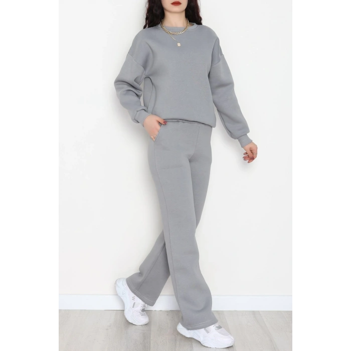 Üç İplik Eşofman Takımı Füme - 70779.1878.