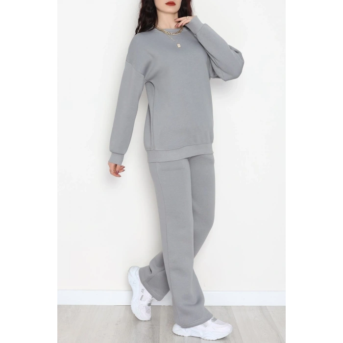 Üç İplik Eşofman Takımı Füme - 70779.1878.