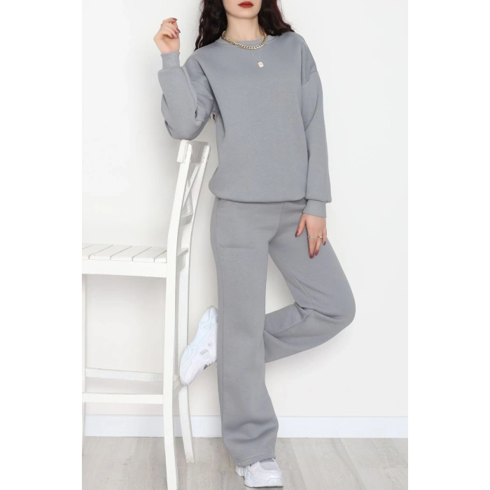 Üç İplik Eşofman Takımı Füme - 70779.1878.