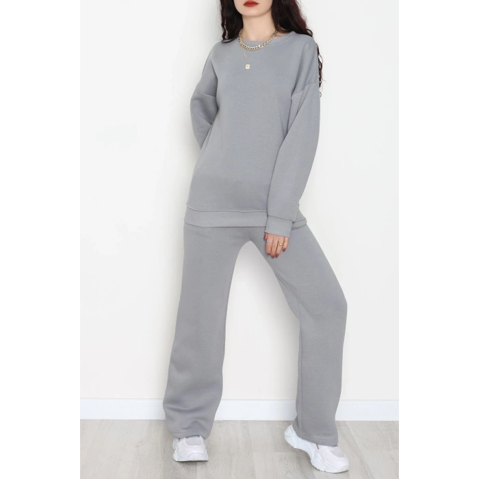 Üç İplik Eşofman Takımı Füme - 70779.1878.