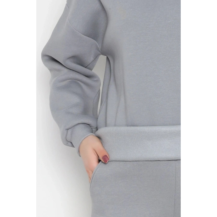 Üç İplik Eşofman Takımı Füme - 70779.1878.