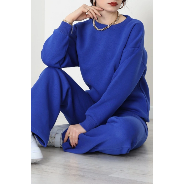 Üç İplik Eşofman Takımı Saks - 70779.1878.