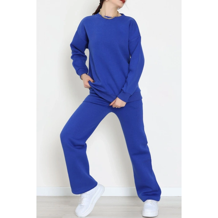 Üç İplik Eşofman Takımı Saks - 70779.1878.