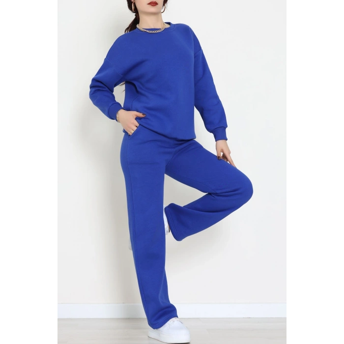 Üç İplik Eşofman Takımı Saks - 70779.1878.