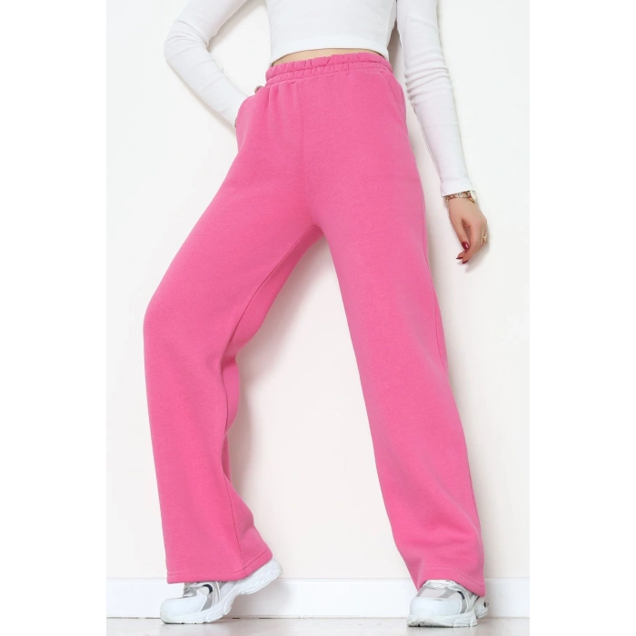 Üç İplik Palazzo Eşofman Altı Fuşya - 20970.1878.