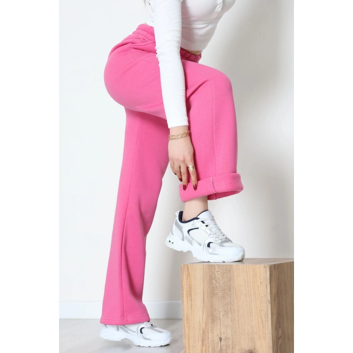 Üç İplik Palazzo Eşofman Altı Fuşya - 20970.1878.