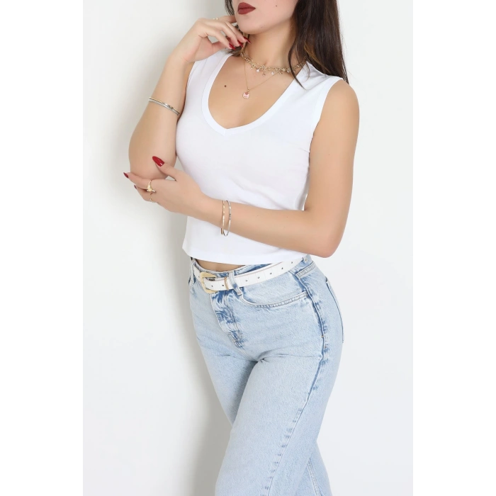 V Yaka Ribana Atlet Beyaz - 21899.200.