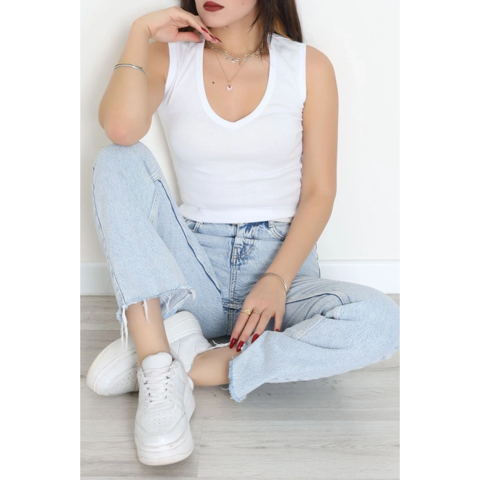 V Yaka Ribana Atlet Beyaz - 21899.200.