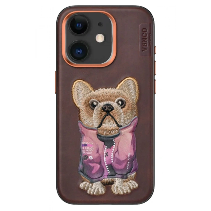 Venco iPhone 11 Cute Desenli Kapak - Koyu Kahve