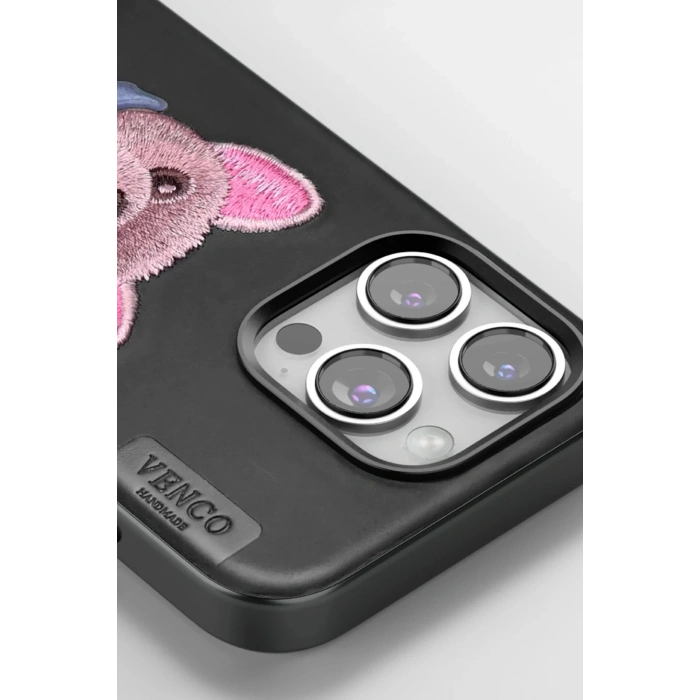 Venco iPhone 16 Cute Desenli Kapak - Koyu Kahve