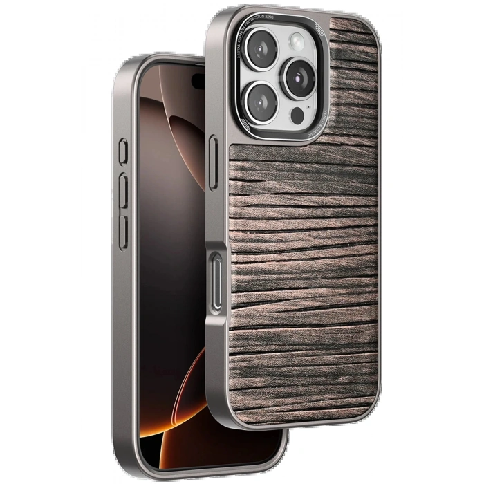 Venco iPhone 16 Pro Max Wave Kapak - Kahverengi