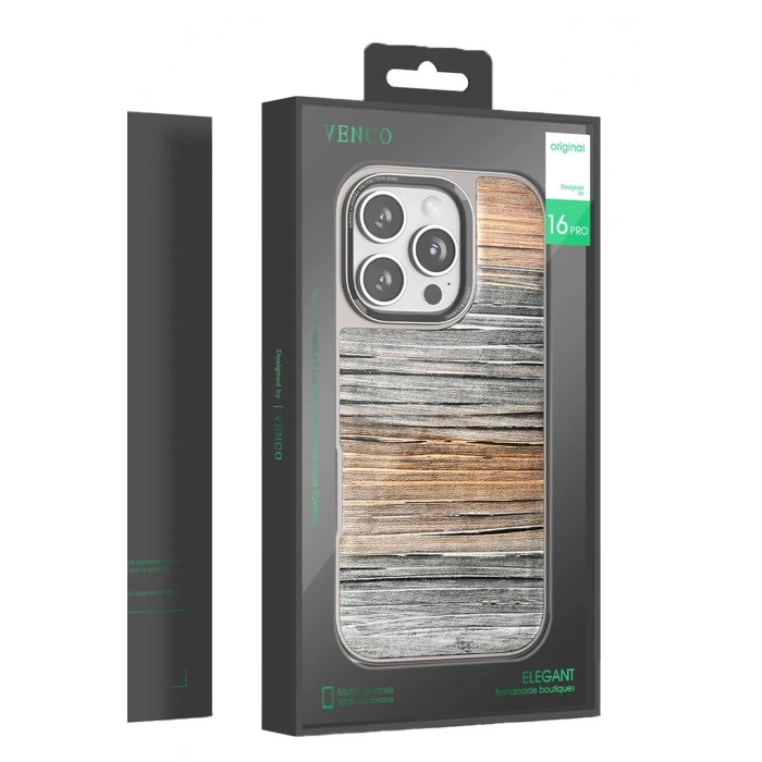 Venco iPhone 16 Wave Kapak - Kahverengi