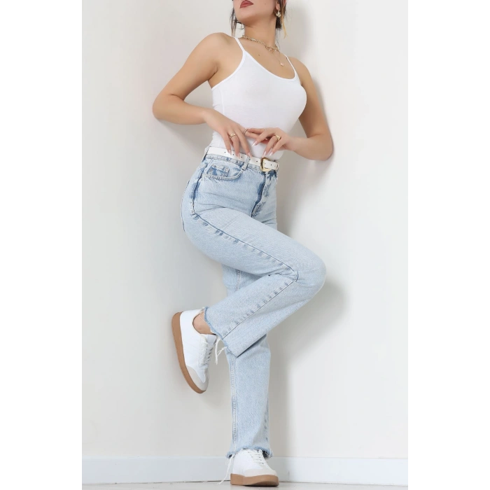 Viskon İp Askılı Çıtçıtlı Atlet Beyaz - 3500.2127.