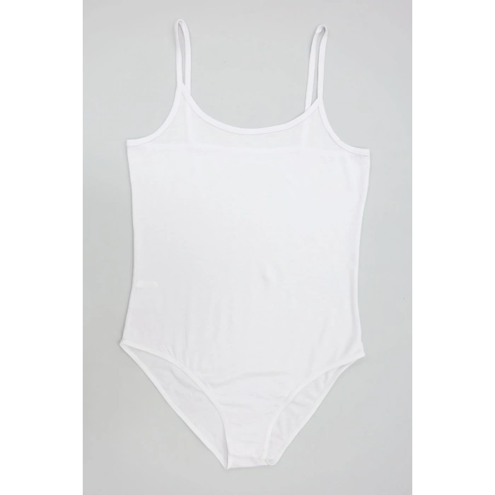 Viskon İp Askılı Çıtçıtlı Atlet Beyaz - 3500.2127.