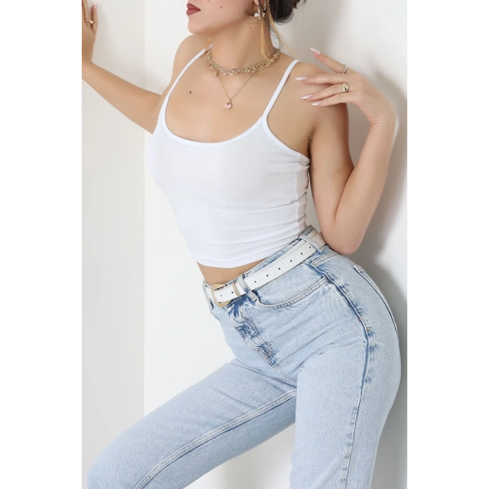 Viskon İp Asklı Atlet Beyaz - 7000.2127.