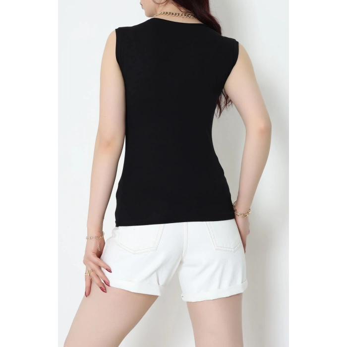 Viskon Kalın Askılı Atlet Siyah - 6600.2127.