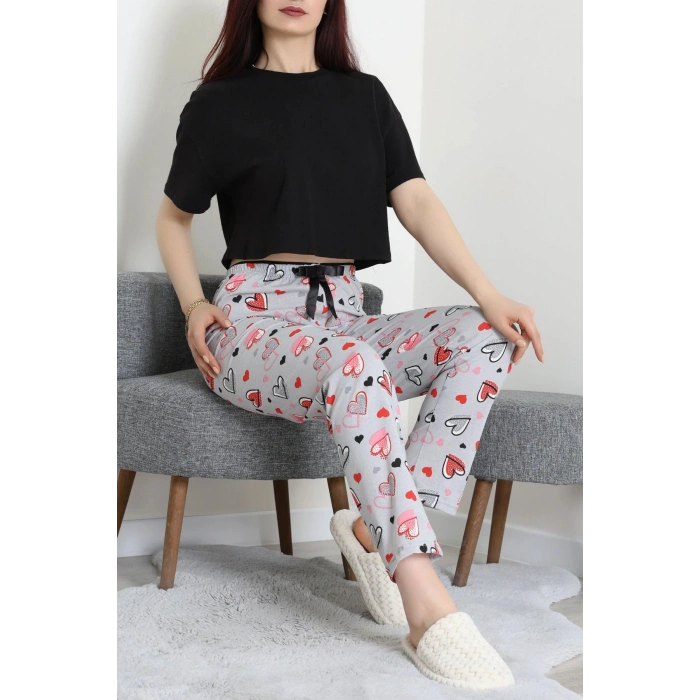 Viskon Pijama Altı Gri - 52284.2145.