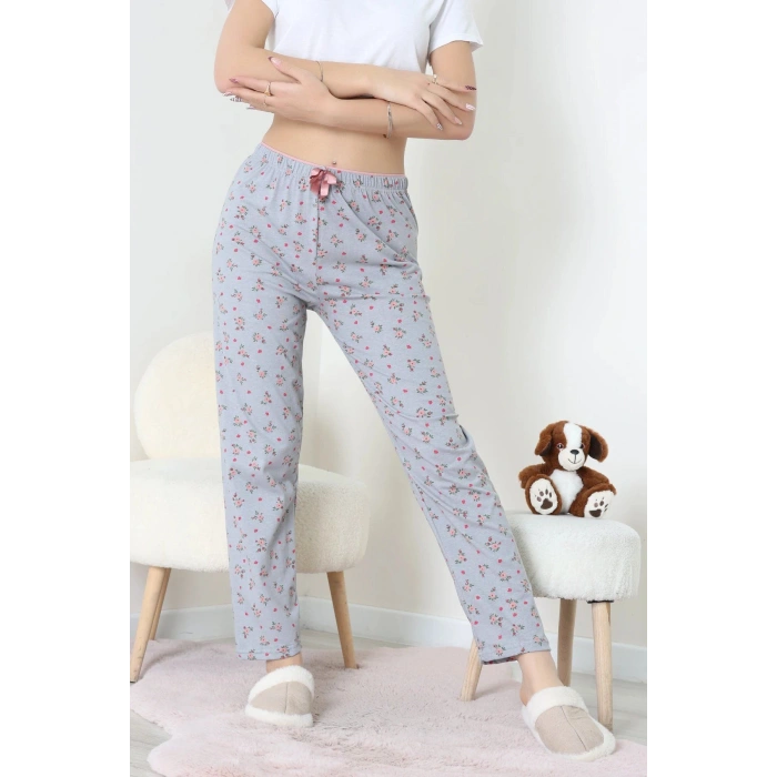 Viskon Pijama Altı Griçiçekli - 52284.2145.