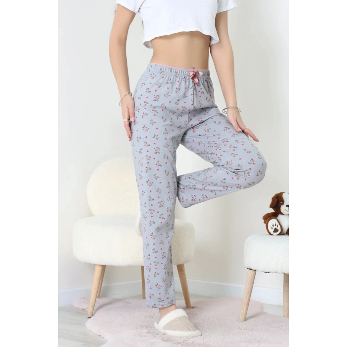 Viskon Pijama Altı Griçiçekli - 52284.2145.