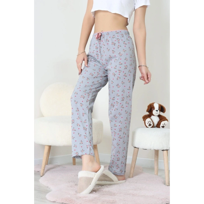 Viskon Pijama Altı Griçiçekli - 52284.2145.