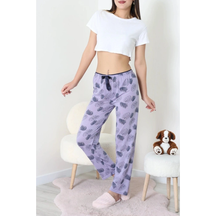 Viskon Pijama Altı Lila - 52284.2145.