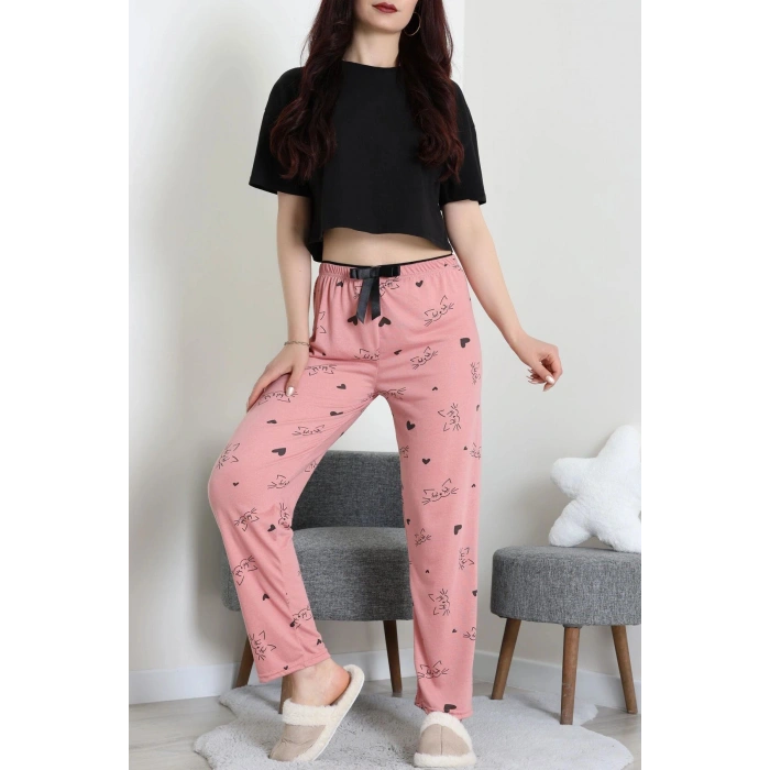 Viskon Pijama Altı Pembe - 52284.2145.