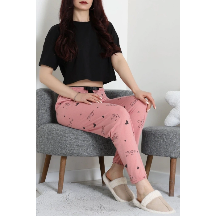 Viskon Pijama Altı Pembe - 52284.2145.