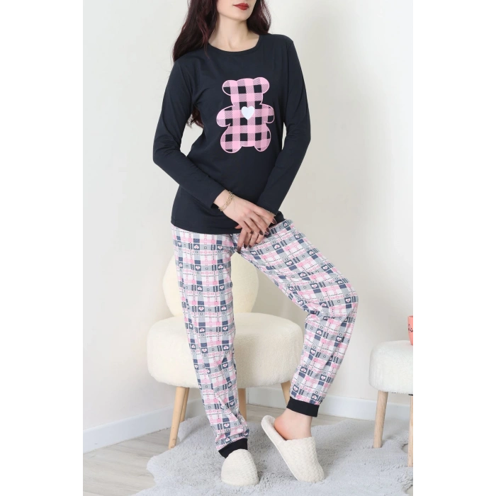 Viskon Pijama Takımı Pembe - 52185.2123.