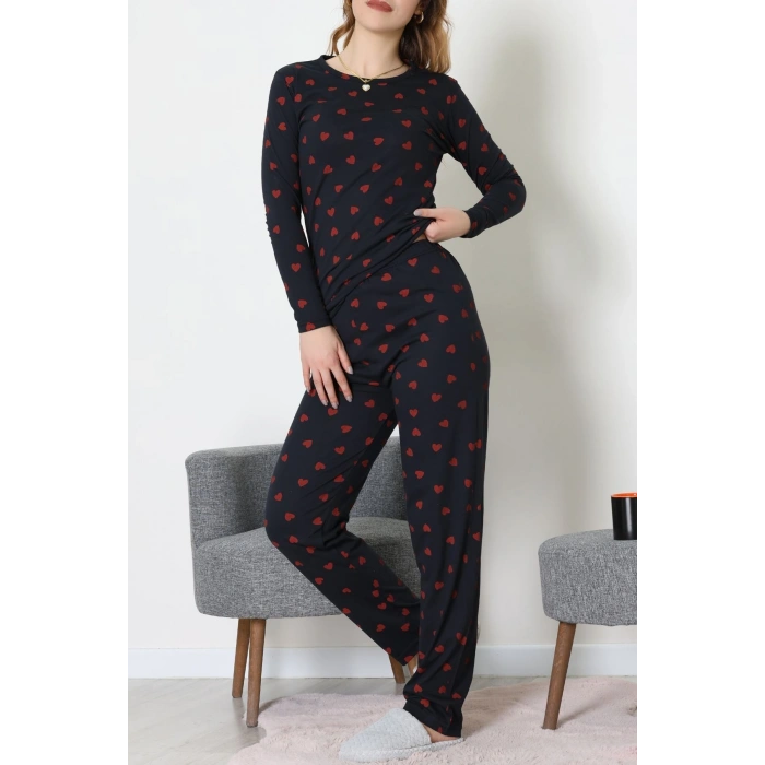 Viskon Pijama Takımı Siyah - 52185.2123.
