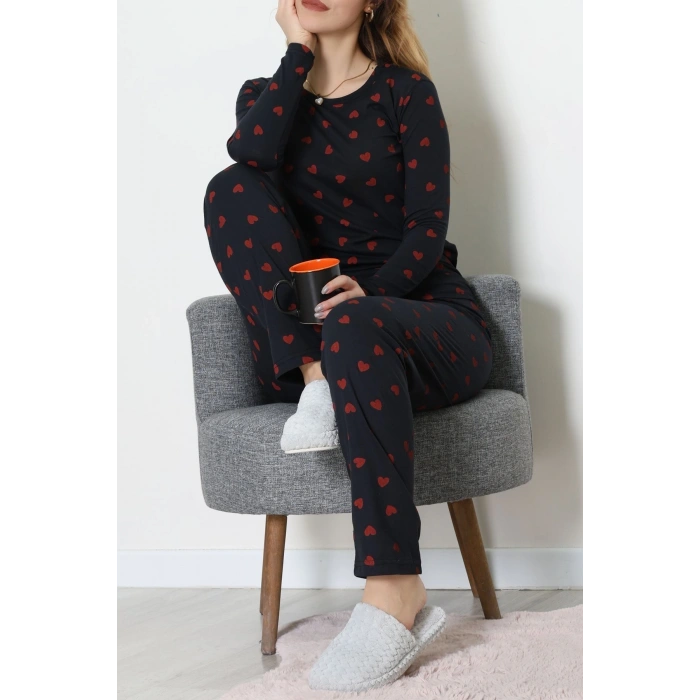 Viskon Pijama Takımı Siyah - 52185.2123.