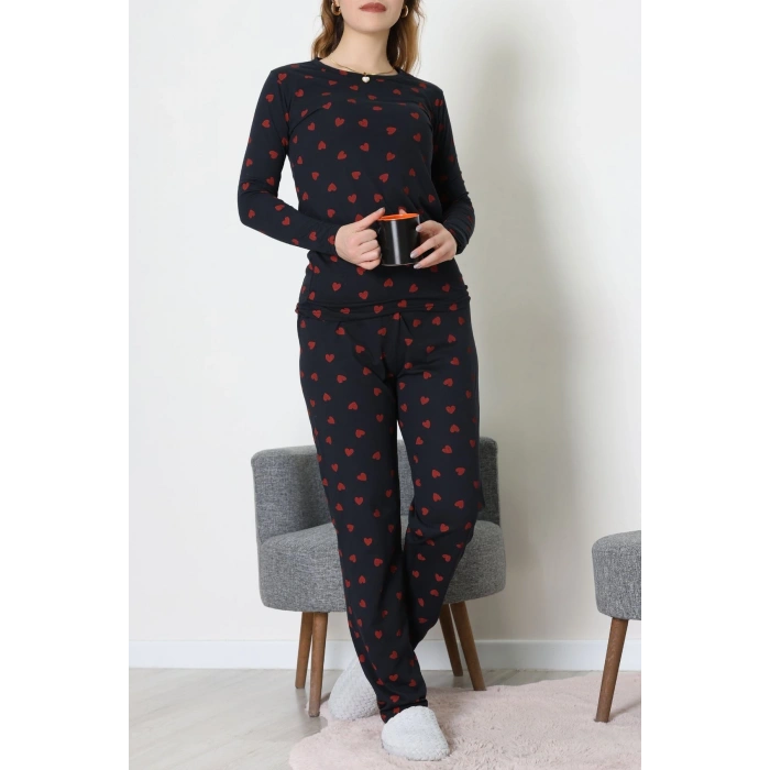 Viskon Pijama Takımı Siyah - 52185.2123.
