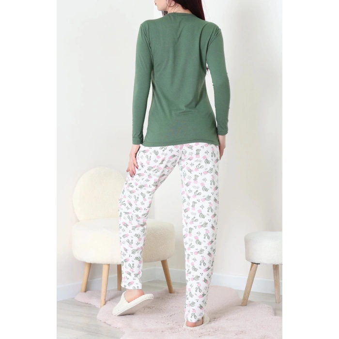 Viskon Pijama Takımı Yeşil - 52185.2123.