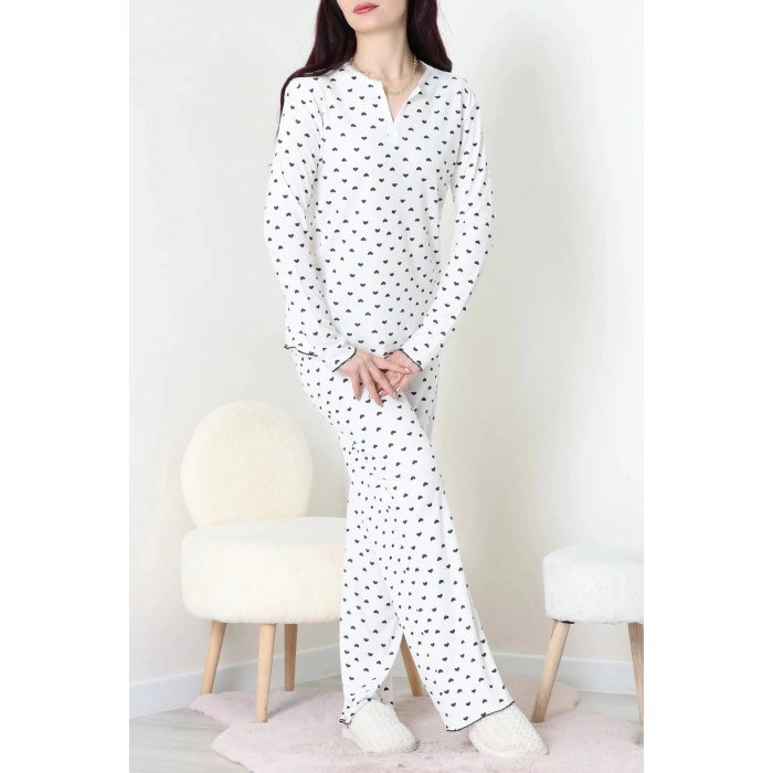 Viskon Ribana Baharlık Pijama Takımı Siyahkalp - 791.1287.