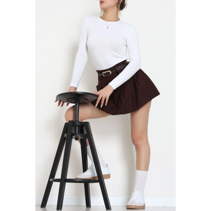 Viskon Uzun Kollu Body Beyaz - 4100.2127.